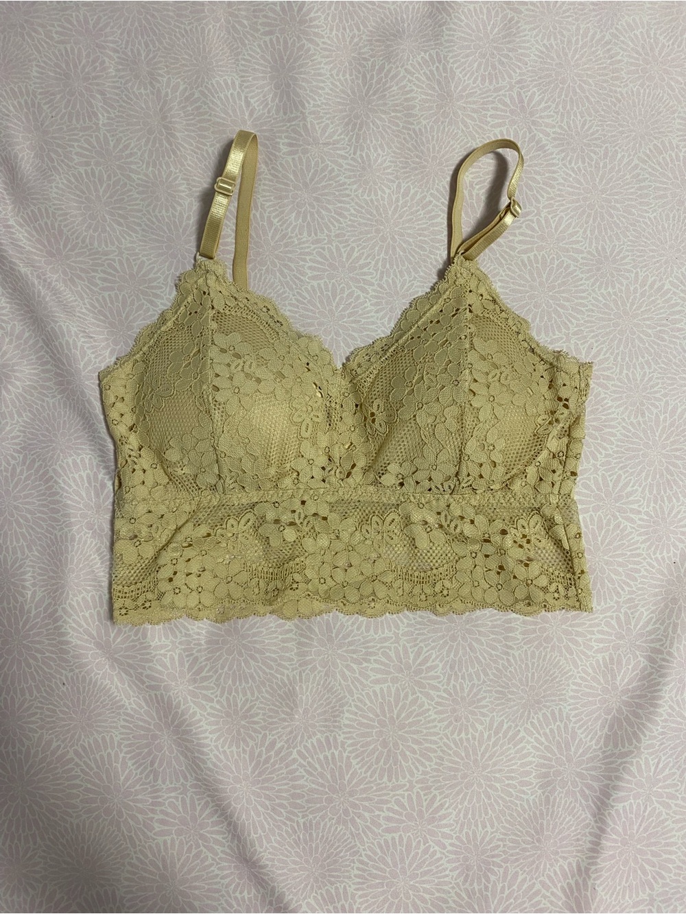 Floral Lace Longline Bralette